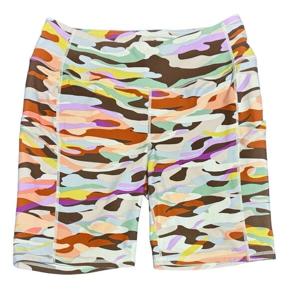 Torrid Camo Multi Color Performance Core 9 Inch Active Bike Short Size 2XL - Picture 5 of 11